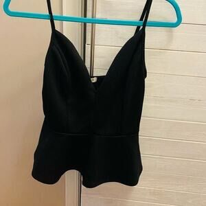 Arden b black peplum tank top